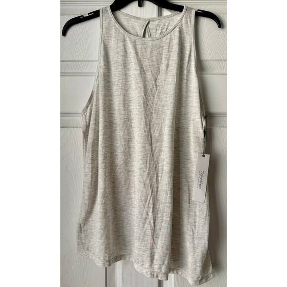 Calvin Klein Performance Tank Top Medium Grey Crossover Back - Picture 1 of 8